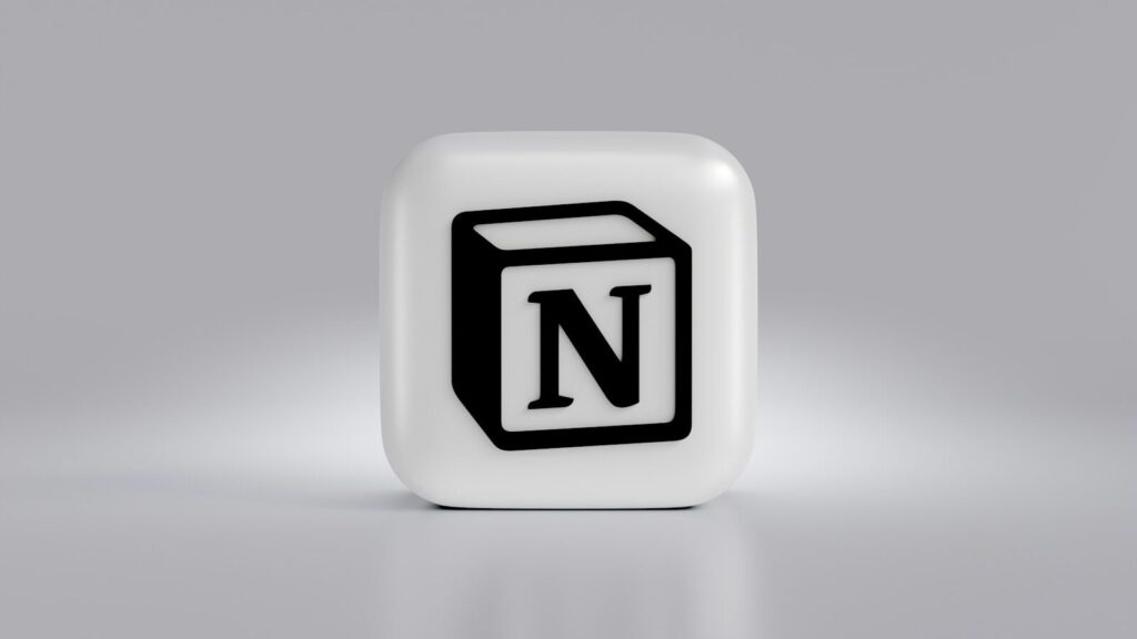 a black and white block with the letter n on it