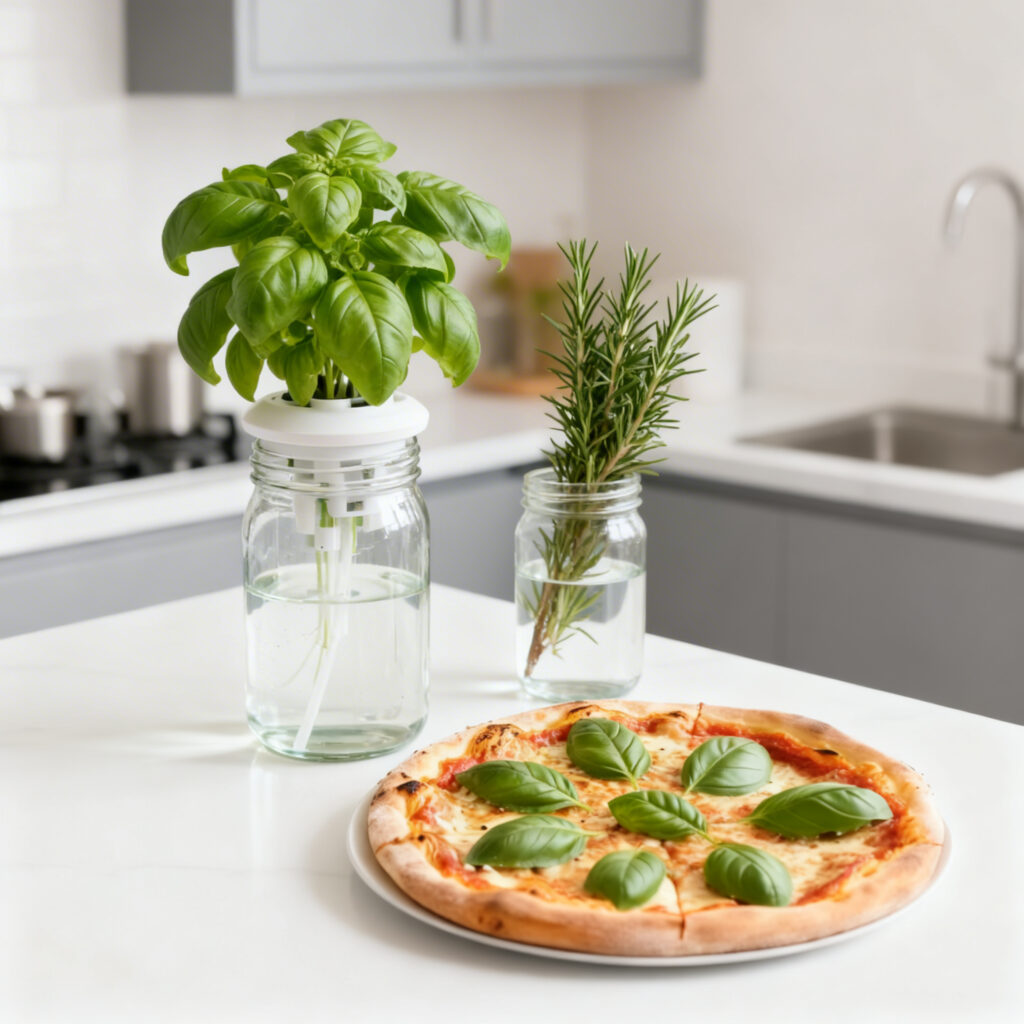 Basil, rosemary, and pizza