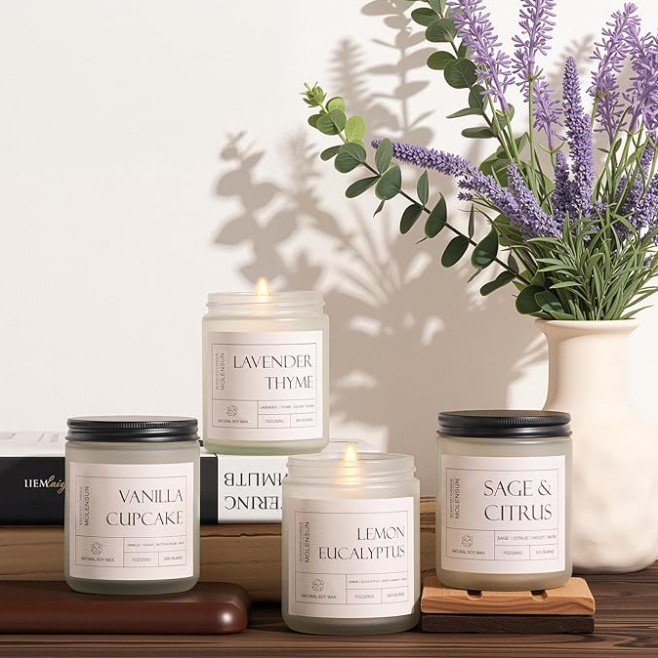 soy candle gift set for women