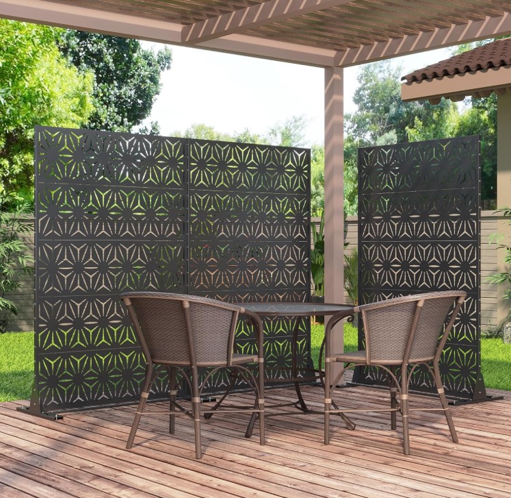 separate or expand a patio with privacy screens