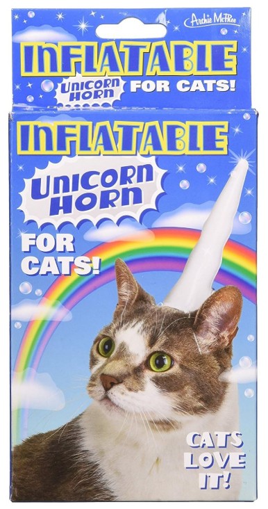 Inflatable Unicorn Horn for Cats