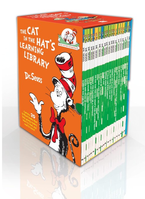 Books; cat in hat