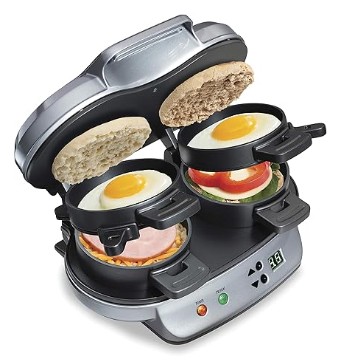 Dual Breakfast Sandwich Maker with Timer
