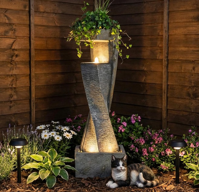 free standing stone fountain