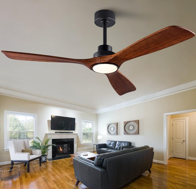 modern farmhouse wooden ceiling fan