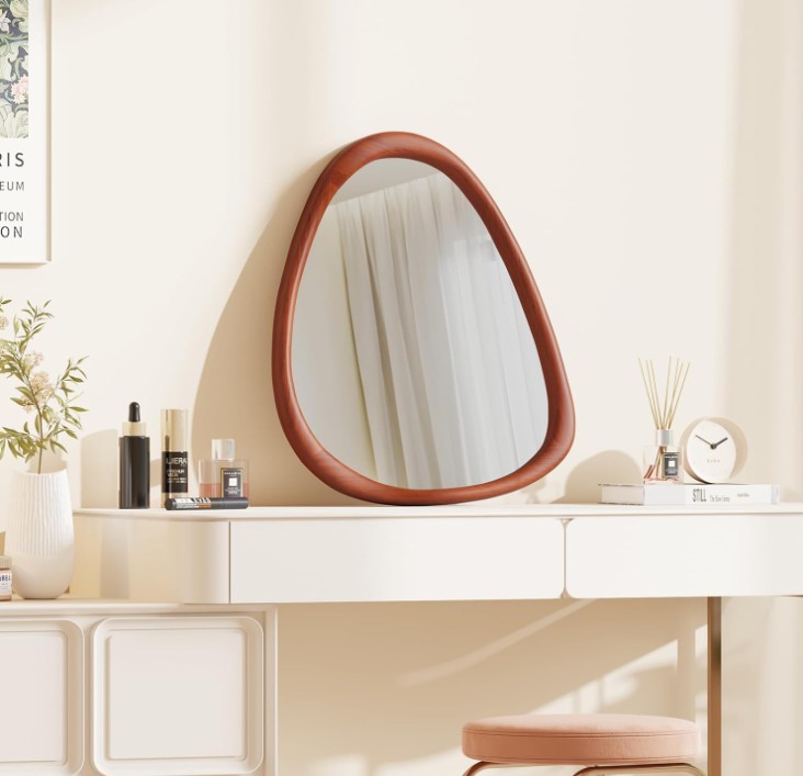organic modern Triangular Wall Mirror