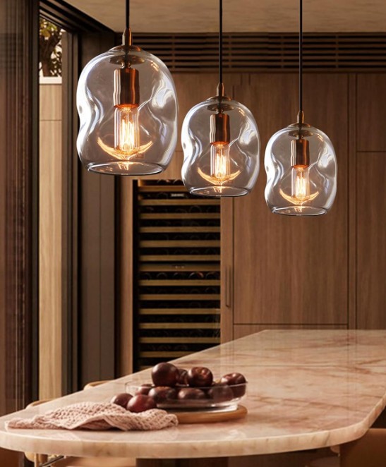 organic modern glass light fixture