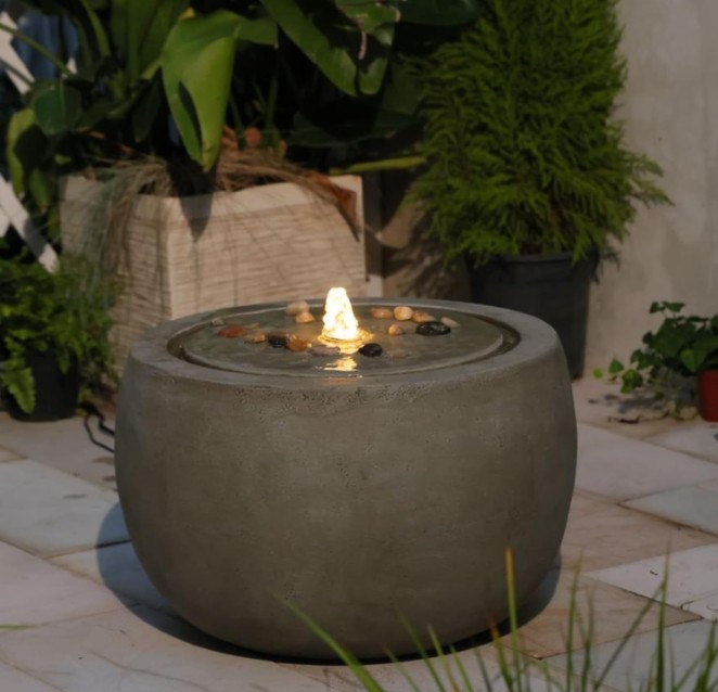 outdoor bubbling fountain
