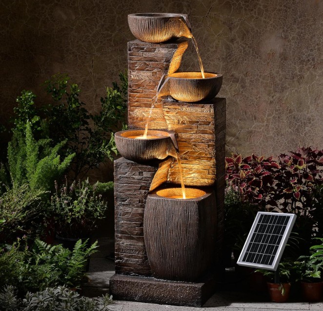 solar garden fountain