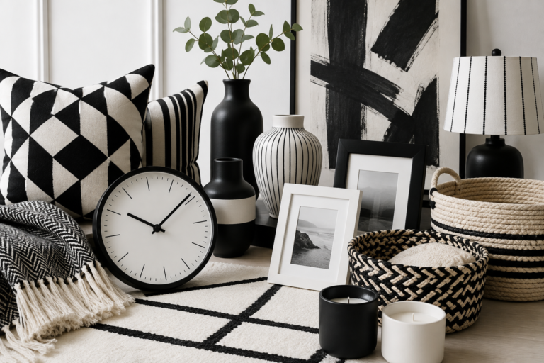 10 Must-Have Accessories for a Chic Black and White Home