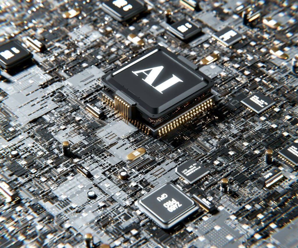 AI Is Changing Everyday Life; a computer chip with the letter a on top of it